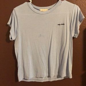 Brandy Melville blue “stay creepy shirt”